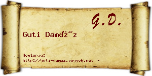 Guti Damáz névjegykártya